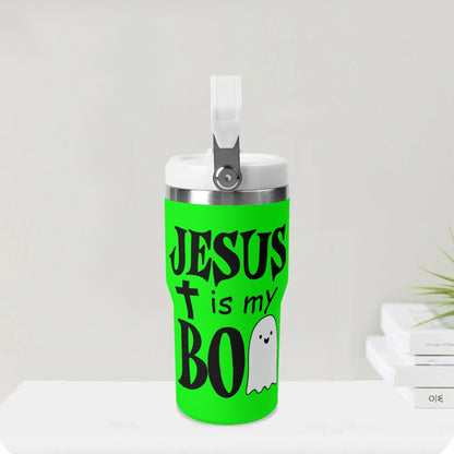 Jesus Is My Boo - 20oz Stainless Steel Water Bottle Coffee Mug Tumblers for Vehicle Cup Holders - Dishwasher Safe!