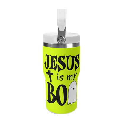 Jesus Is My Boo - 20oz Stainless Steel Water Bottle Coffee Mug Tumblers for Vehicle Cup Holders - Dishwasher Safe!