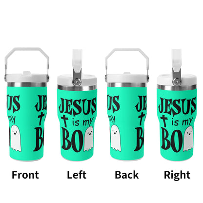 Jesus Is My Boo - 20oz Stainless Steel Water Bottle Coffee Mug Tumblers for Vehicle Cup Holders - Dishwasher Safe!