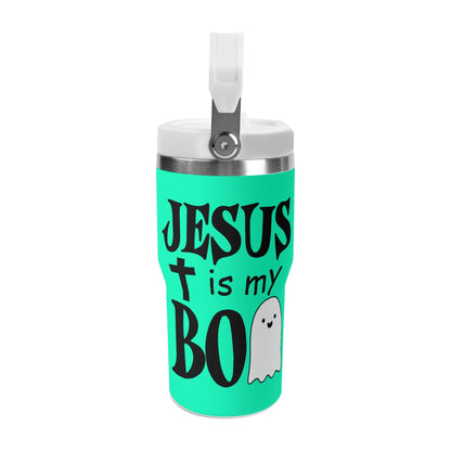 Jesus Is My Boo - 20oz Stainless Steel Water Bottle Coffee Mug Tumblers for Vehicle Cup Holders - Dishwasher Safe!