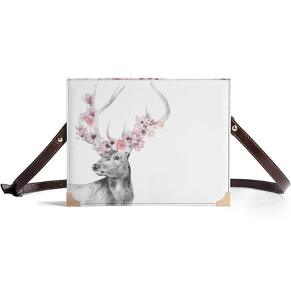 Floral Elk - Handbag Book Cover Crossbody Bag for Literary Lovers