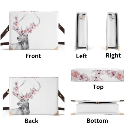 Floral Elk - Handbag Book Cover Crossbody Bag for Literary Lovers