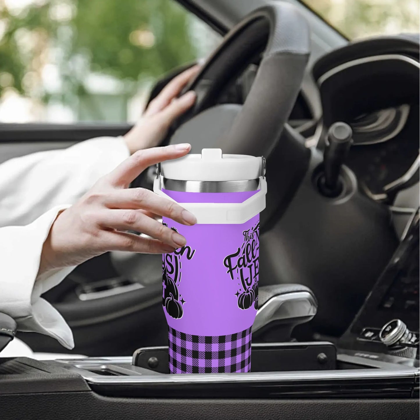 This Nurse Is Fall-O-Ween Jesus - 30oz Stainless Steel Tumblers Coffee Cup Suitable for Vehicle Cup Holders - Dishwasher Safe