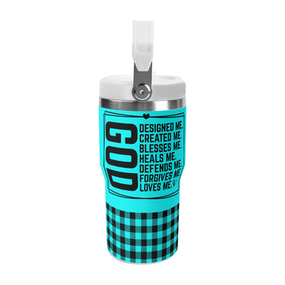 God Loves Me - 20oz Stainless Steel Water Bottle Coffee Mug Tumblers for Vehicle Cup Holders - Dishwasher Safe!