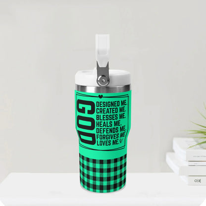 God Loves Me - 20oz Stainless Steel Water Bottle Coffee Mug Tumblers for Vehicle Cup Holders - Dishwasher Safe!