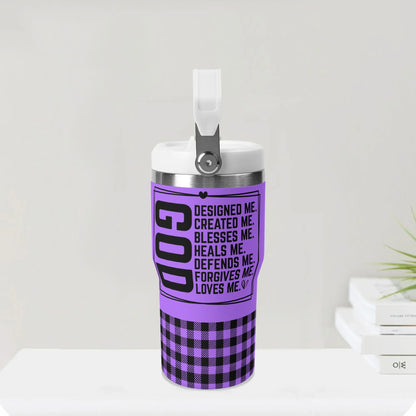 God Loves Me - 20oz Stainless Steel Water Bottle Coffee Mug Tumblers for Vehicle Cup Holders - Dishwasher Safe!