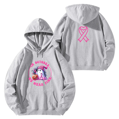 In October We Wear Pink - Unisex 100% Soft Cotton Hoodie - Fight Cancer