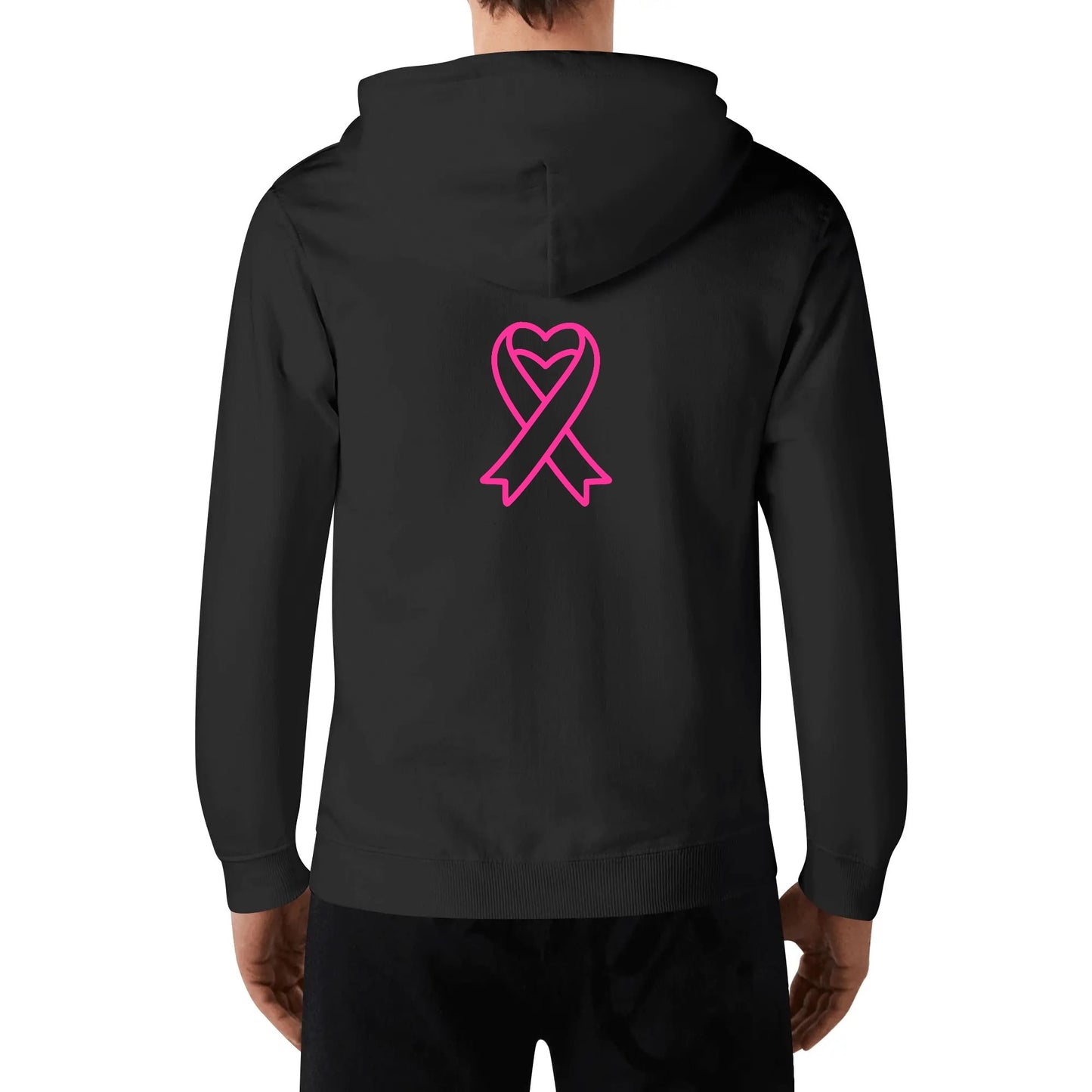 In October We Wear Pink - Unisex 100% Soft Cotton Hoodie - Fight Cancer - Front & Back Print