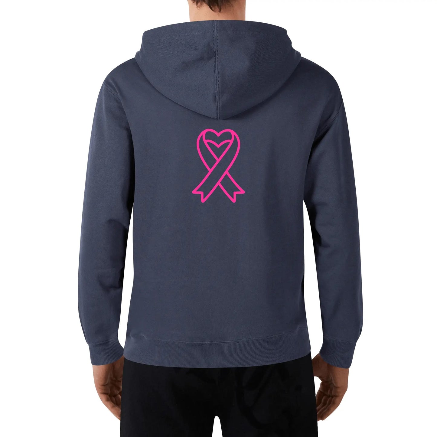 In October We Wear Pink - Unisex 100% Soft Cotton Hoodie - Fight Cancer - Front & Back Print