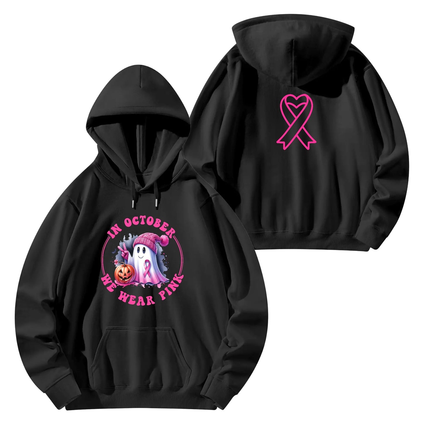 In October We Wear Pink - Unisex 100% Soft Cotton Hoodie - Fight Cancer