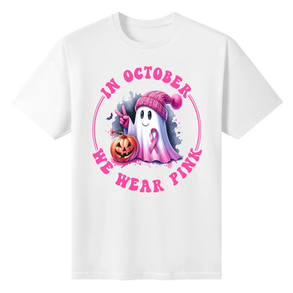 In October We Wear Pink - Womens Super Soft 100% Cotton T-Shirt