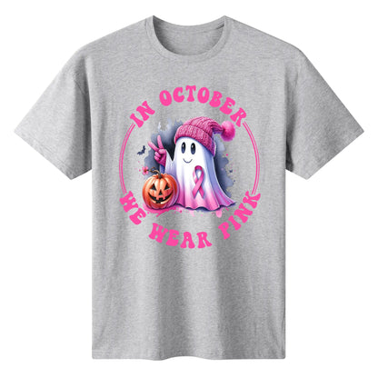 In October We Wear Pink - Womens Super Soft 100% Cotton T-Shirt