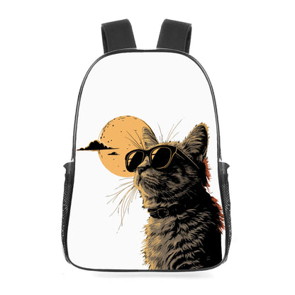 Cool Cat - 17 Transparent See Through Backpack/Bookbag - Single Compartment