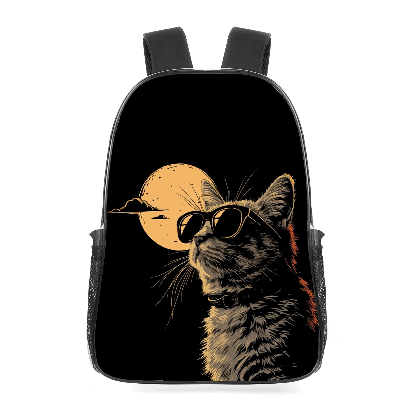 Cool Cat - 17 Transparent See Through Backpack/Bookbag - Single Compartment