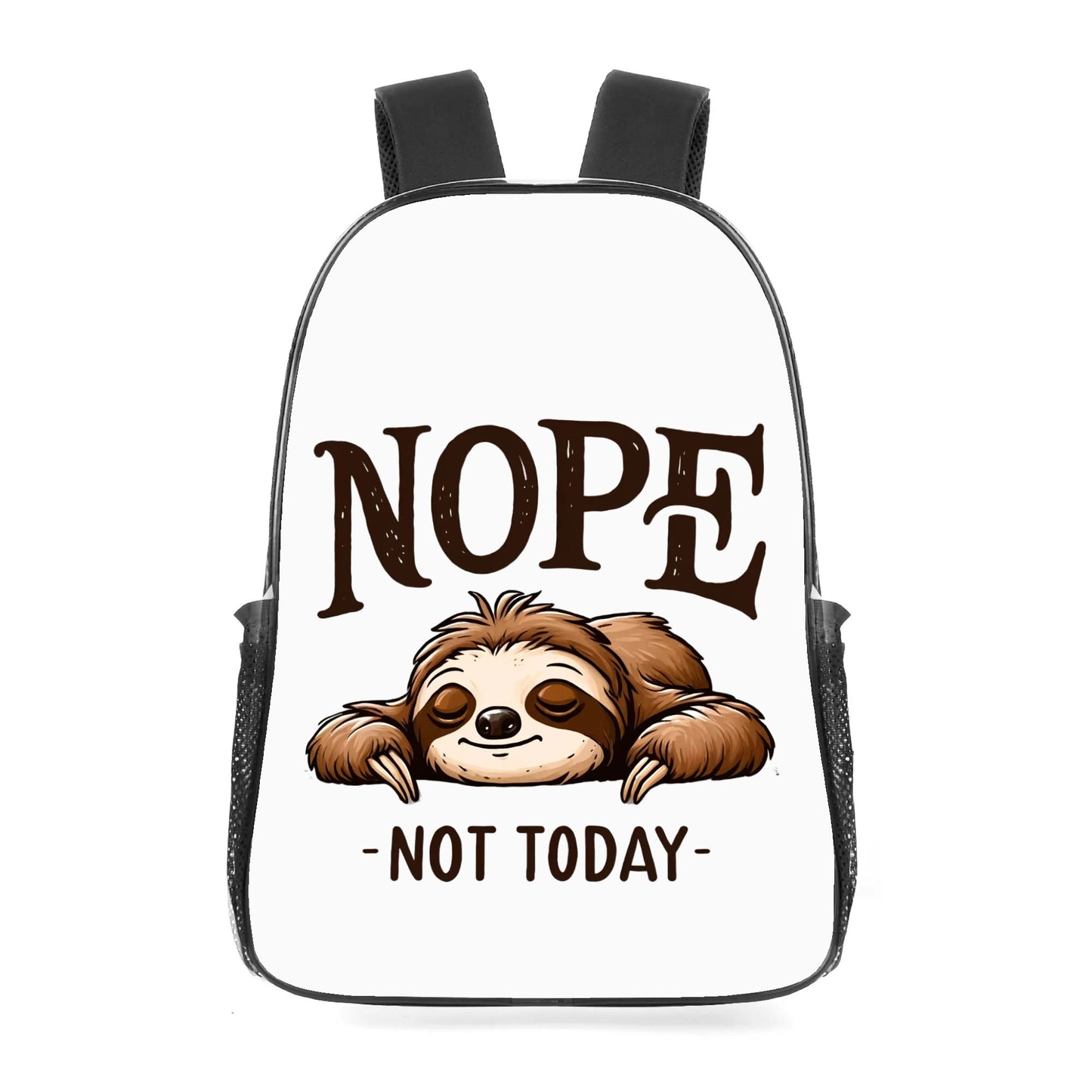 Nope Not Today - 17 Transparent See Through Backpack/Bookbag - Single Compartment