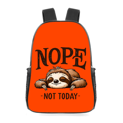 Nope Not Today - 17 Transparent See Through Backpack/Bookbag - Single Compartment