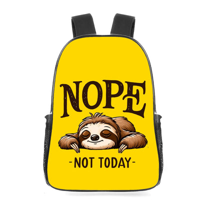 Nope Not Today - 17 Transparent See Through Backpack/Bookbag - Single Compartment