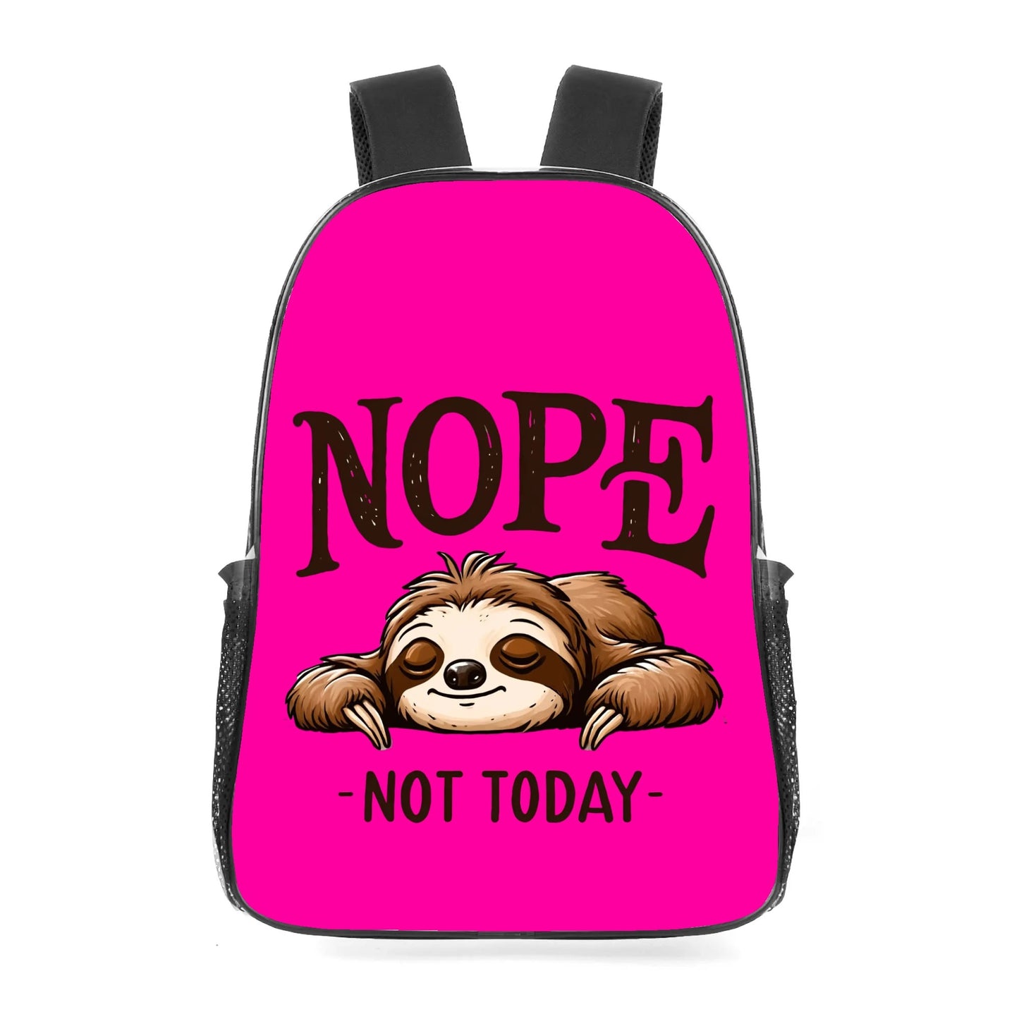 Nope Not Today - 17 Transparent See Through Backpack/Bookbag - Single Compartment