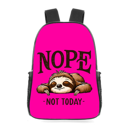 Nope Not Today - 17 Transparent See Through Backpack/Bookbag - Single Compartment