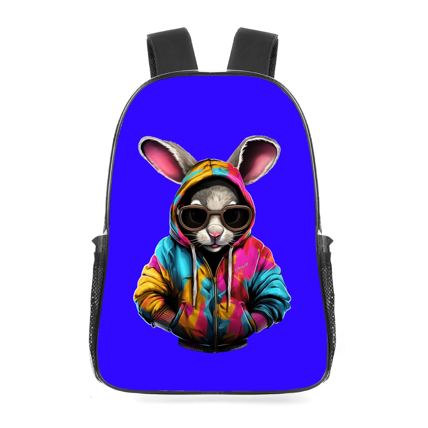 Hip Hop Rabbit - 17 Transparent See Through Backpack/Bookbag - Single Compartment