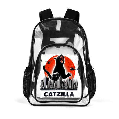 Funny Cats! - Large 17 Transparent See-Thru Backpack