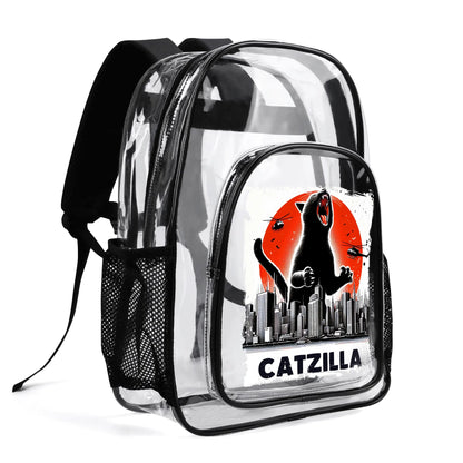 Funny Cats! - Large 17 Transparent See-Thru Backpack