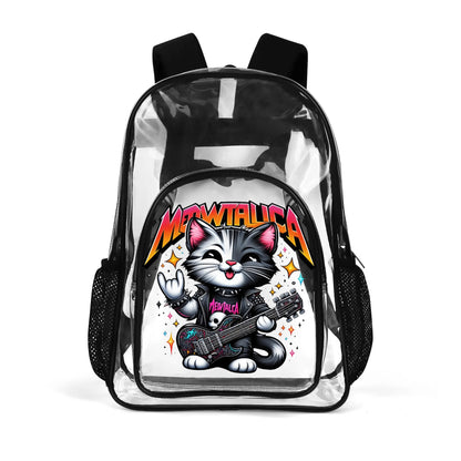 Funny Cats! - Large 17 Transparent See-Thru Backpack