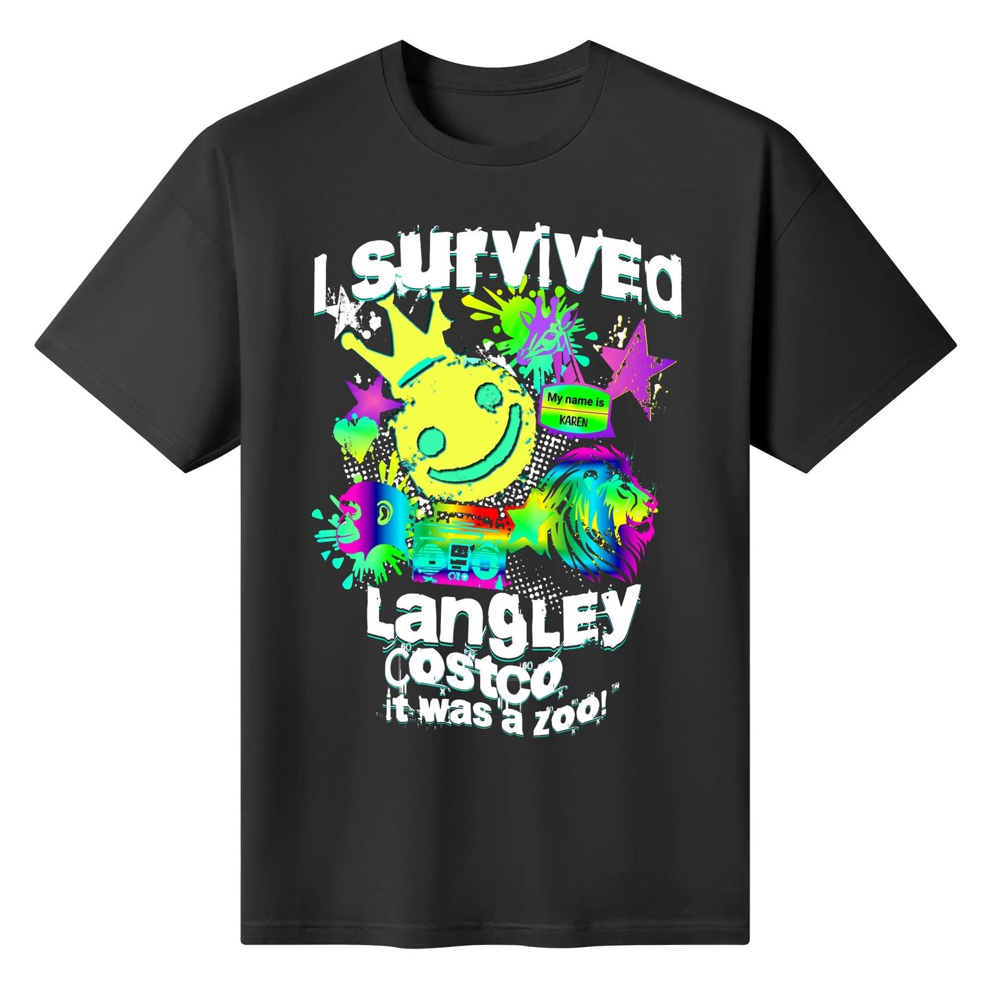 I Survived Langley Costco - It Was A Zoo - Womens Super Soft 100% Cotton T-Shirt