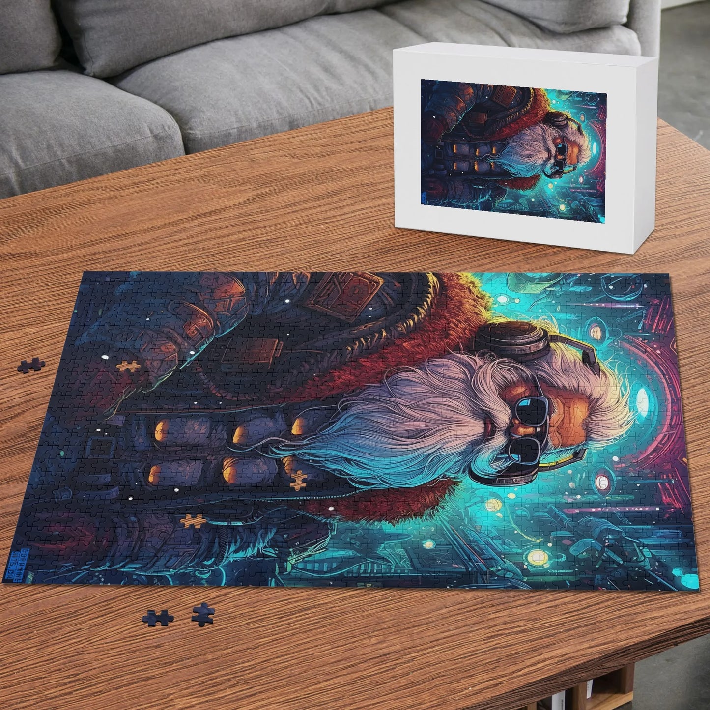 Cyberpunk Santa - Wooden Jigsaw Puzzle (1000 Pcs)