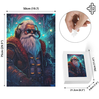 Cyberpunk Santa - Wooden Jigsaw Puzzle (1000 Pcs)