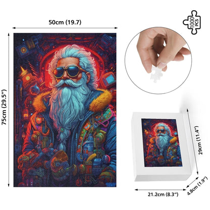 Cyberpunk Santa - Wooden Jigsaw Puzzle (1000 Pcs)