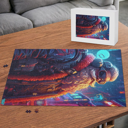 Cyberpunk Santa - Wooden Jigsaw Puzzle (1000 Pcs)