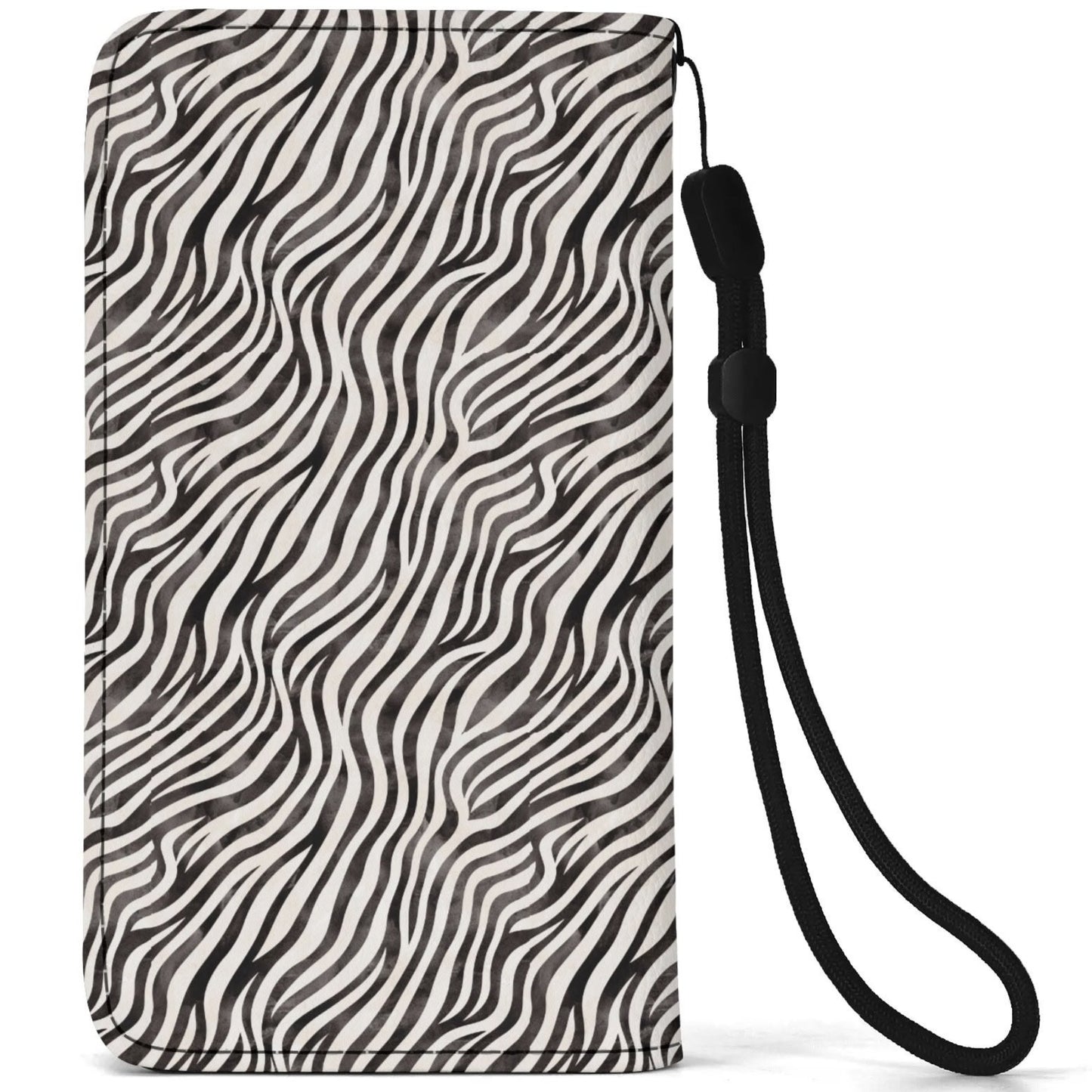 Peeking Zebra - Unique Cell Phone Flip Case fits Most Mobile Phones