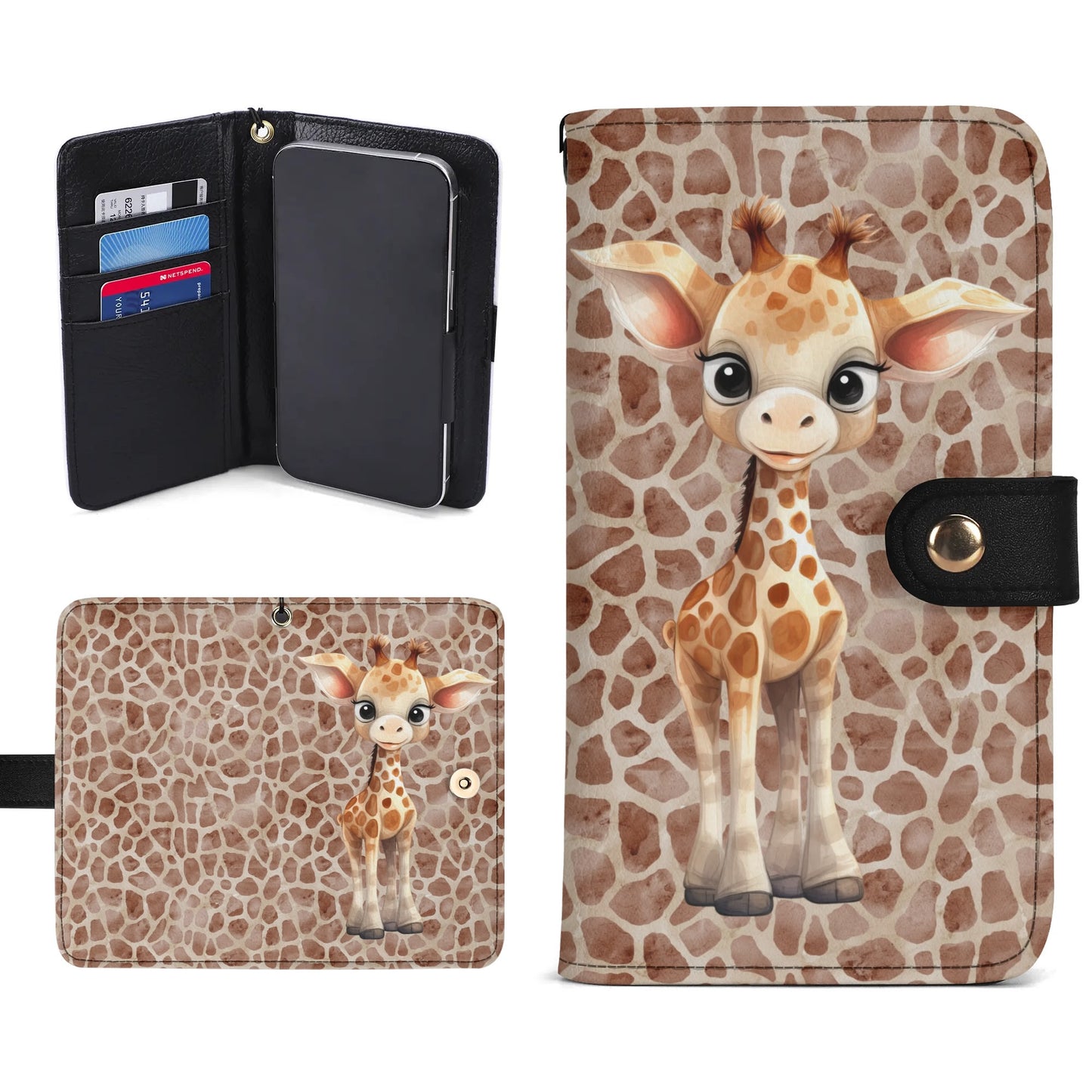 Baby Giraffe - Unique Cell Phone Flip Case fits Most Mobile Phones