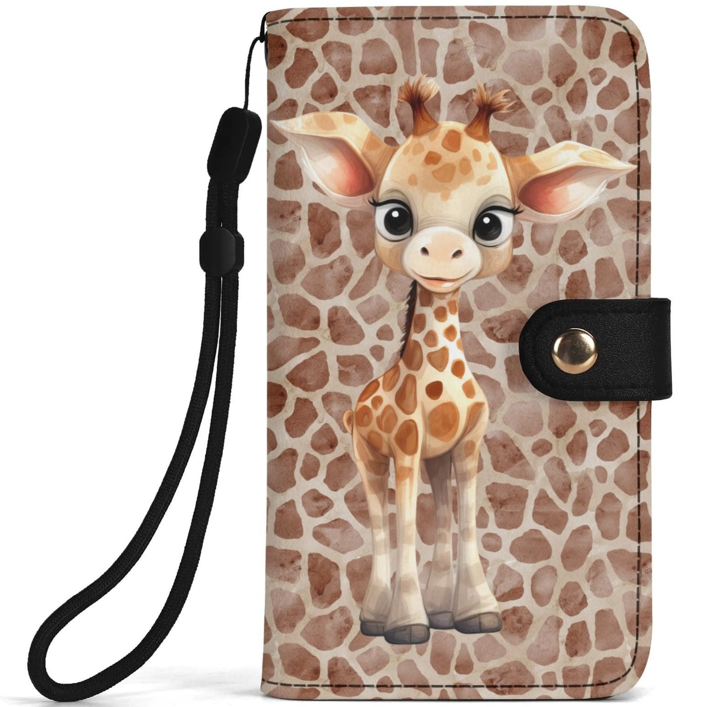 Baby Giraffe - Unique Cell Phone Flip Case fits Most Mobile Phones