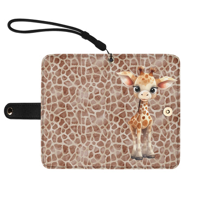 Baby Giraffe - Unique Cell Phone Flip Case fits Most Mobile Phones