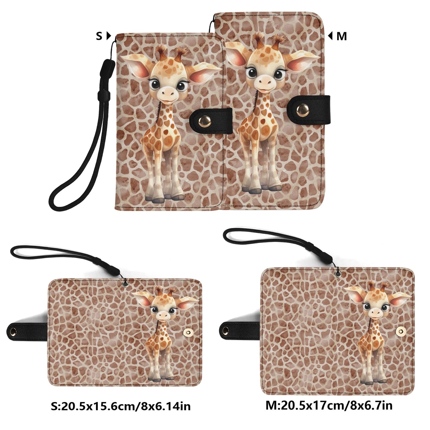 Baby Giraffe - Unique Cell Phone Flip Case fits Most Mobile Phones