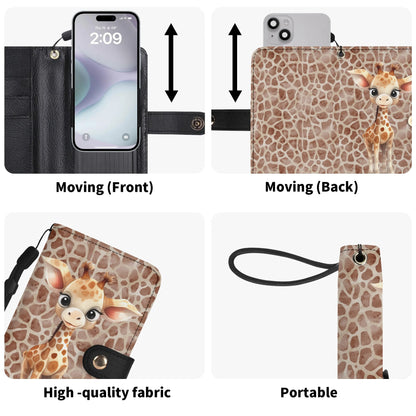 Baby Giraffe - Unique Cell Phone Flip Case fits Most Mobile Phones