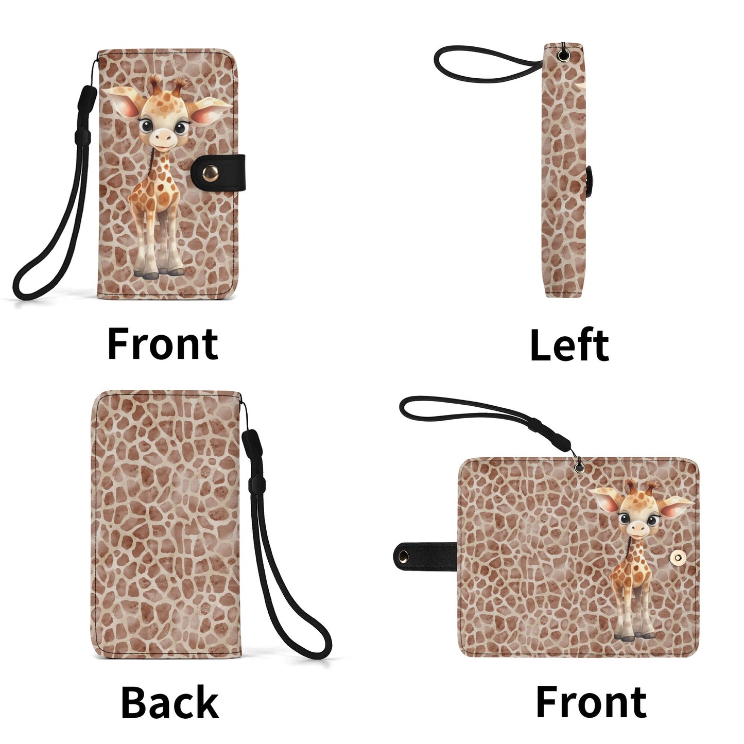 Baby Giraffe - Unique Cell Phone Flip Case fits Most Mobile Phones