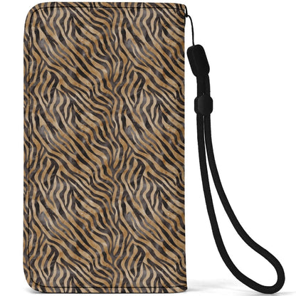 Peeking Tiger - Unique Cell Phone Flip Case fits Most Mobile Phones