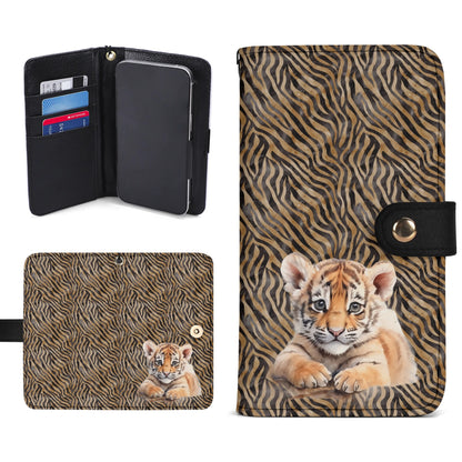 Baby Tiger - Unique Cell Phone Flip Case fits Most Mobile Phones