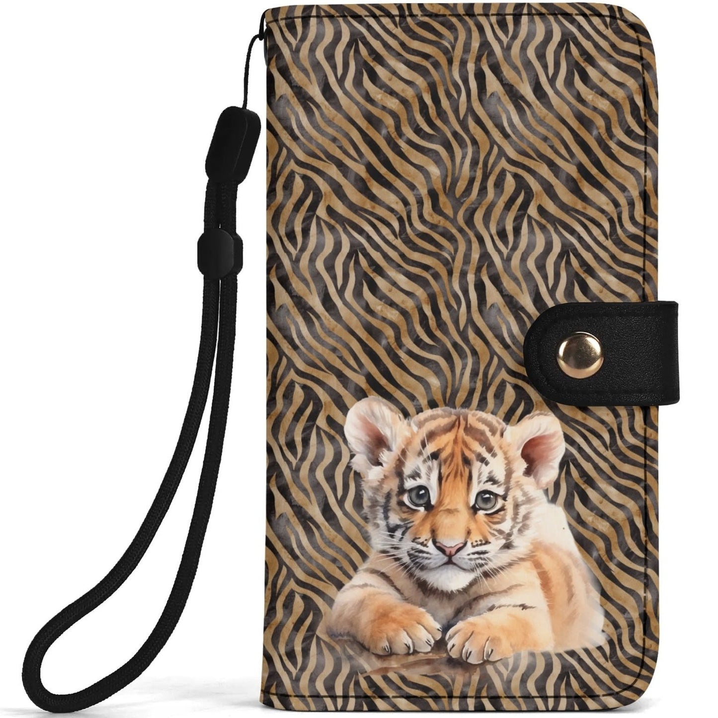 Baby Tiger - Unique Cell Phone Flip Case fits Most Mobile Phones