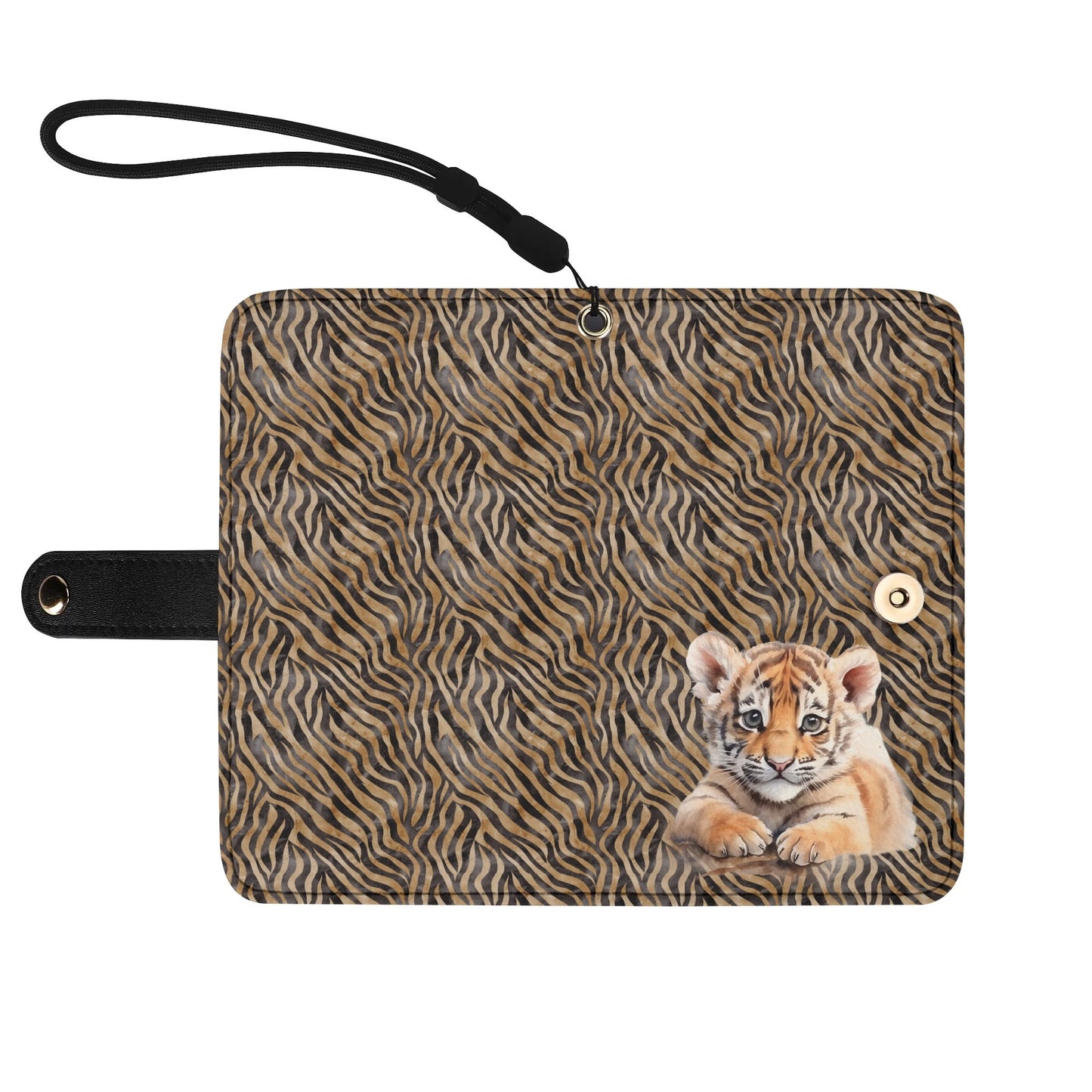 Baby Tiger - Unique Cell Phone Flip Case fits Most Mobile Phones