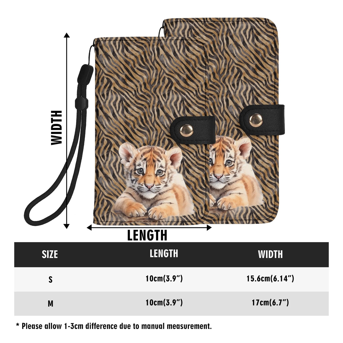 Baby Tiger - Unique Cell Phone Flip Case fits Most Mobile Phones