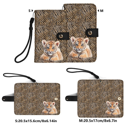 Baby Tiger - Unique Cell Phone Flip Case fits Most Mobile Phones