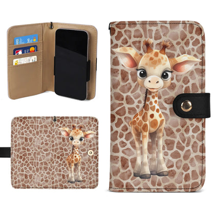 Baby Giraffe - Unique Cell Phone Flip Case fits Most Mobile Phones