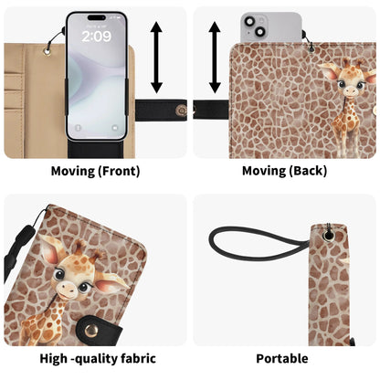 Baby Giraffe - Unique Cell Phone Flip Case fits Most Mobile Phones