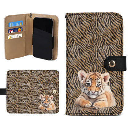 Baby Tiger - Unique Cell Phone Flip Case fits Most Mobile Phones