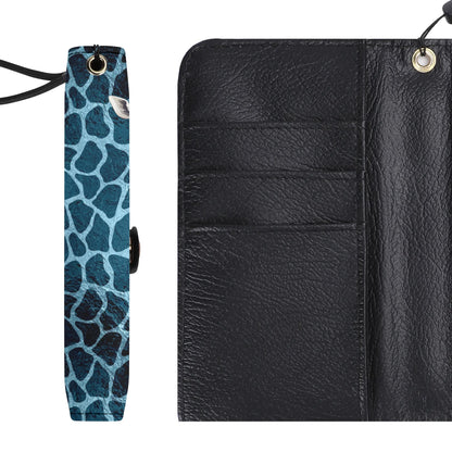 Giraffe Blue Giraffe Print - Unique Cell Phone Flip Case fits Most Mobile Phones