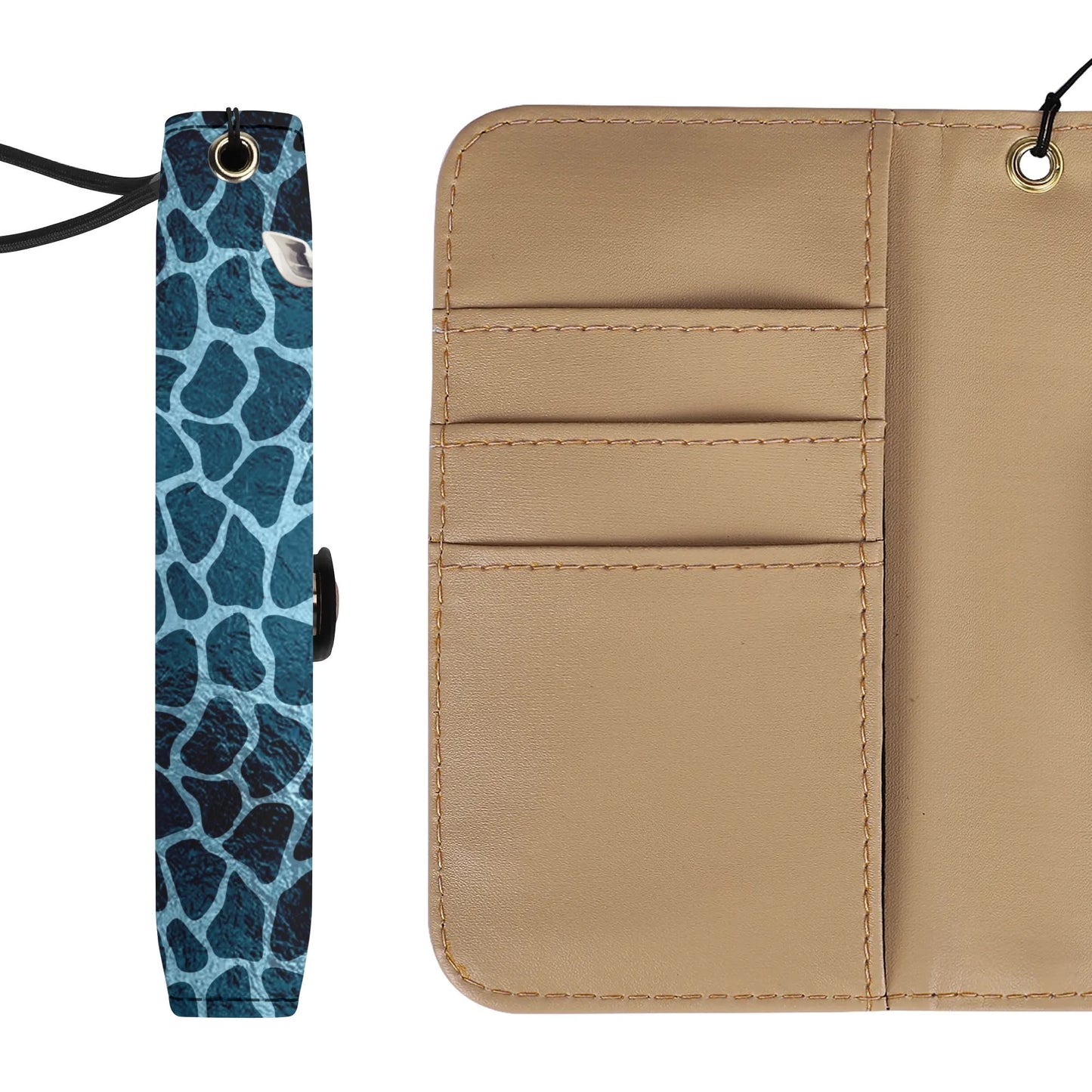 Giraffe Blue Giraffe Print - Unique Cell Phone Flip Case fits Most Mobile Phones